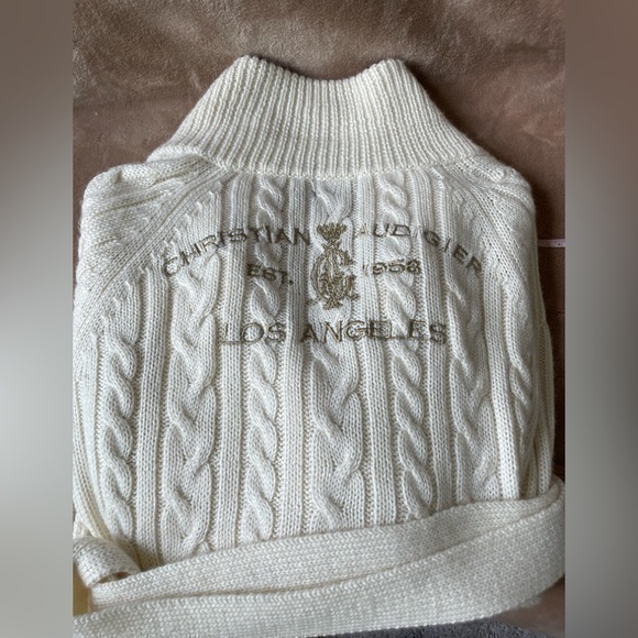 Christian Audigier Jackets & Blazers - Christian Audigier Cream Sweater Cardigan M